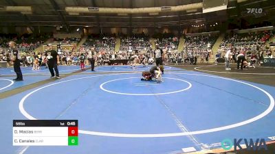 58 lbs Consi Of 4 - Damen Macias, Berryhill Wrestling Club vs Cruz Canales, Claremore Wrestling Club