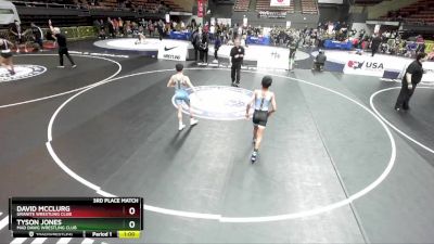 92 lbs 3rd Place Match - David McClurg, Granite Wrestling Club vs Tyson Jones, Mad Dawg Wrestling Club