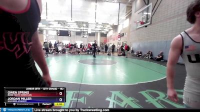 182 lbs Round 4 - Owen Spring, Boise Youth Wrestling vs Jordan Miller, Hammers Academy