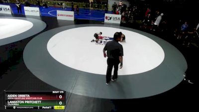 63 lbs Champ. Round 2 - Aiden Orbeta, Socal Grappling Wrestling Club vs Langston Pritchett, California