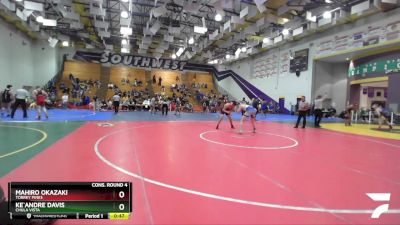 175 Boys Cons. Round 4 - Mahiro Okazaki, Torrey Pines vs Ke`Andre Davis, Chula Vista