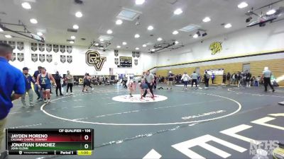 106 lbs Cons. Round 2 - Jonathan Sanchez, John Glenn vs Jayden Moreno, Calvary Chapel Downey