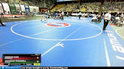 120 Class 1 lbs Quarterfinal - Addison Pope, Brookfield vs Savannah McDowell, Kearney