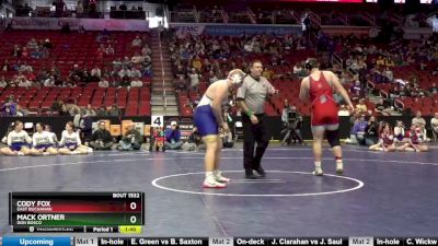 1A-285 lbs Semifinal - Mack Ortner, Don Bosco vs Cody Fox, East Buchanan