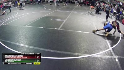 130 lbs Cons. Round 3 - Brodie Ellingson, Meridian Mustang Wrestling Club vs Vincent Burger, AWC Nebraska