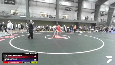 132 lbs Cons. Semi - Zachary Keinonen, OR vs Noah Koyama, WA