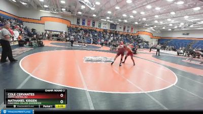 184 lbs Champ. Round 2 - Cole Cervantes, North Central (IL) vs Nathaniel Kisgen, Concordia College (Moorhead)