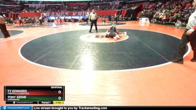 1A 120 lbs Semifinal - Tony Keene, Harrisburg vs Ty Edwards, Yorkville (Christian)