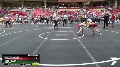 76 lbs Quarterfinal - Waylon Miller, Greater Heights Wrestling vs Jude Miller, Brawlers