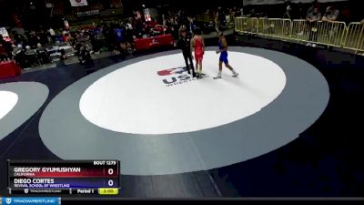 113 lbs Cons. Round 2 - Gregory Gyumushyan, California vs Diego Cortes, Revival School Of Wrestling