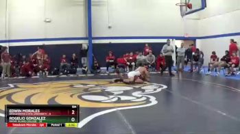 184 lbs Placement (16 Team) - Edwin Morales, Bridgewater State University vs Rogelio Gonzalez, Rhode Island College
