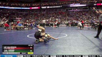 3A-132 lbs Champ. Round 1 - Jay Halverson, Clear Creek-Amana vs Cael Wiener, Ankeny Centennial