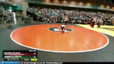 97-106 lbs Round 3 - Gabrielle Strozzi, Tonopah Jr. Wrestling vs Dilynne Milligan, Spanish Springs Wrestling Club