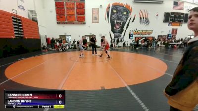 126-132 lbs Round 2 - Cannon Boren, Thermopolis Wrestling Club vs Landon Rhyne, WR Wild Cats