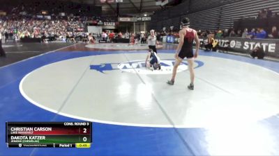 1B/2B 145 Cons. Round 3 - Dakota Katzer, Jenkins (Chewelah) vs Christian Carson, Lake Roosevelt