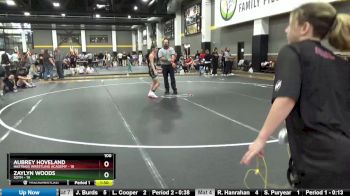 100 lbs Round 1 (4 Team) - Aubrey Hoveland, Hastings Wrestling Academy vs Zaylyn Woods, SOTM