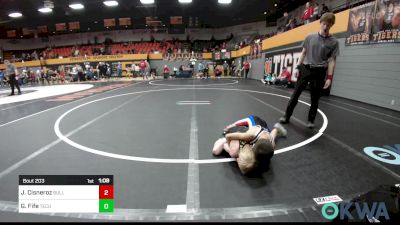 52 lbs Semifinal - Jax Cisneroz, BullTrained vs Gray Fife, Tecumseh Youth Wrestling