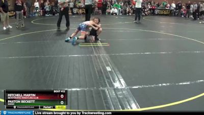 70 lbs Quarterfinal - Paxton Beckett, NWWC vs Mitchell Martin, BEASTWORKS WRESTLING CLUB