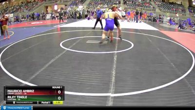 287 lbs Round 1 (4 Team) - Mauricio Ambriz, Crook County vs Riley Tingle, Cascade