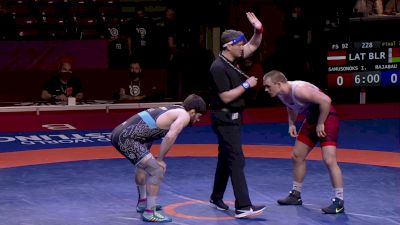 92 kg 3rd Place - Ivars SAMUSONOKS (LAT) vs Hajy RAJABAU (BLR)