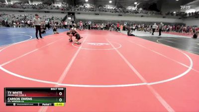 125 lbs Cons. Semi - Ty White, Mules Mat Club-A vs Carson Owens, STL Warrior-AA 