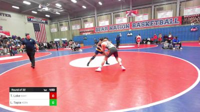 172 lbs Round Of 32 - Triston Lake, Santa Ynez vs Luis Tapia, Kern Valley