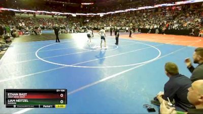 D1-106 lbs Semifinal - Liam Neitzel, Hudson vs Ethan Bast, West Bend West