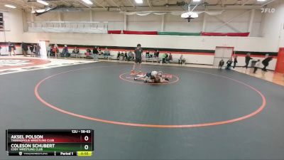 58-63 lbs 1st Place Match - Coleson Schubert, Cody Wrestling Club vs Aksel Polson, Thermopolis Wrestling Club