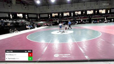 113 lbs Consi Of 8 #2 - Matt D'Arcy, St. Benedict's Prep vs Kody Tanimoto, All Saints Episcopal