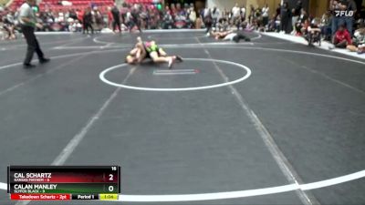 105 lbs Round 1 (6 Team) - Cal Schartz, Kansas Mayhem vs Calan Manley, SlyFox Black