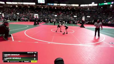 80 lbs Cons. Round 3 - Xavier Denholm, NBHA vs Landon Newbold, CRT2