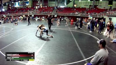 80 lbs Semifinal - Riley Pedersen, GI Grapplers vs Wyatt Hueftle, Bertrand Wrestling Club