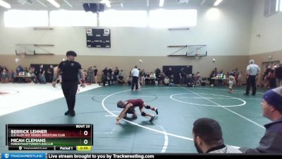 49 lbs Semifinal - Micah Clemans, FordDynastyWrestlingClub vs Berrick Lehner, Cle Elum Mat Miners Wrestling Club