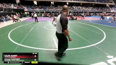 5A 150 lbs Champ. Round 1 - Ethan Martinez, Rosenberg Lamar Consolidated vs Caleb Juarez, Amarillo Caprock