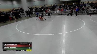 93 lbs Cons. Semi - Joseph Birkett, Sebolt Wrestling Academy vs Logan Crandall, Evansville Wrestling Club