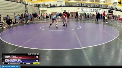 138 lbs Semifinal - Paige Cook, Boonville Wrestling Club vs Saniyah Turner, Hawkstyle Wrestling Club