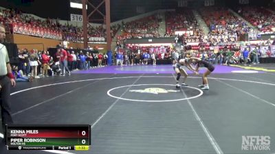 110 lbs Semifinal - Piper Robinson, Holton HS vs Kenna Miles, Fort Scott