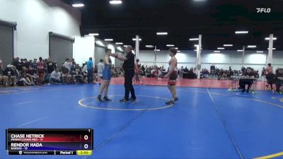 165 lbs Round 2 (8 Team) - Chase Hetrick, Pennsylvania Red vs Rendor Hada, Kansas