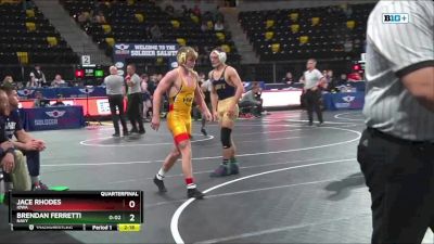 133 lbs Quarterfinal - Brendan Ferretti, Navy vs Jace Rhodes, Iowa