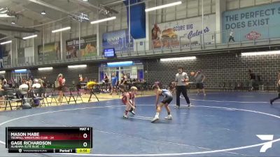 75 lbs Placement Matches (16 Team) - Mason Mabe, Techfall Wrestling Club vs Gage Richardson, Alabama Elite Blue