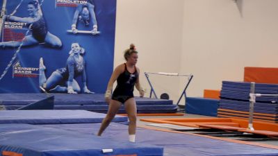 Jazmyn Foberg Shows Big Tumbling Set