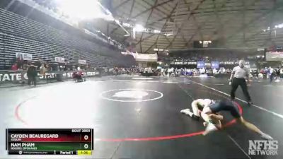 2A 106 lbs Champ. Round 1 - Cayden Beauregard, Sequim vs Nam Pham, Rogers (Spokane)