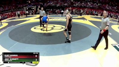 D1-113 lbs Quarterfinal - Kurt Mokros, Olentangy vs Grey Burnett, Perrysburg