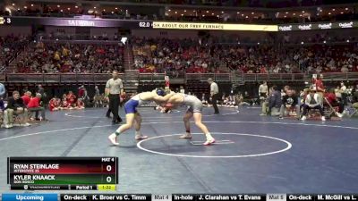 1A-152 lbs Quarterfinal - Kyler Knaack, Don Bosco vs Ryan Steinlage, Interstate 35