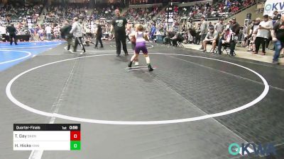 Quarterfinal - Tucker Gay, Barnsdall Youth Wrestling vs Harbor Hicks, Vian Wrestling Club