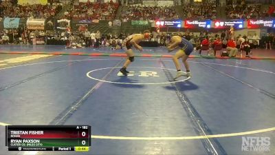 A - 182 lbs Cons. Round 1 - Ryan Paxson, Custer Co. (Miles City) vs Tristan Fisher, Ronan