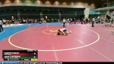 113 lbs Cons. Round 3 - David Contreras, Central Valley (Ceres) vs Casetin Gubler, White Pine