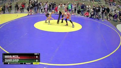 71 lbs Quarterfinal - Tanner Kunze, Salem Elite Mat Club vs Samuel Betts, Cougar Mat Club(Crow)