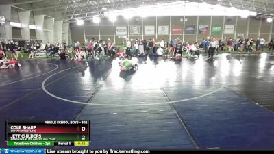 102 lbs Champ. Round 2 - Jett Childers, Nebraska Elite Wrestling Club vs Cole Sharp, Uintah Wrestling