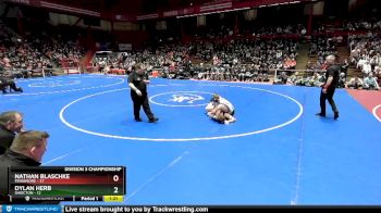 170 lbs D1/d2/d3 Finals (sat 3:00 P.m.) - Nathan Blaschke, Fennimore vs Dylan Herb, Shiocton